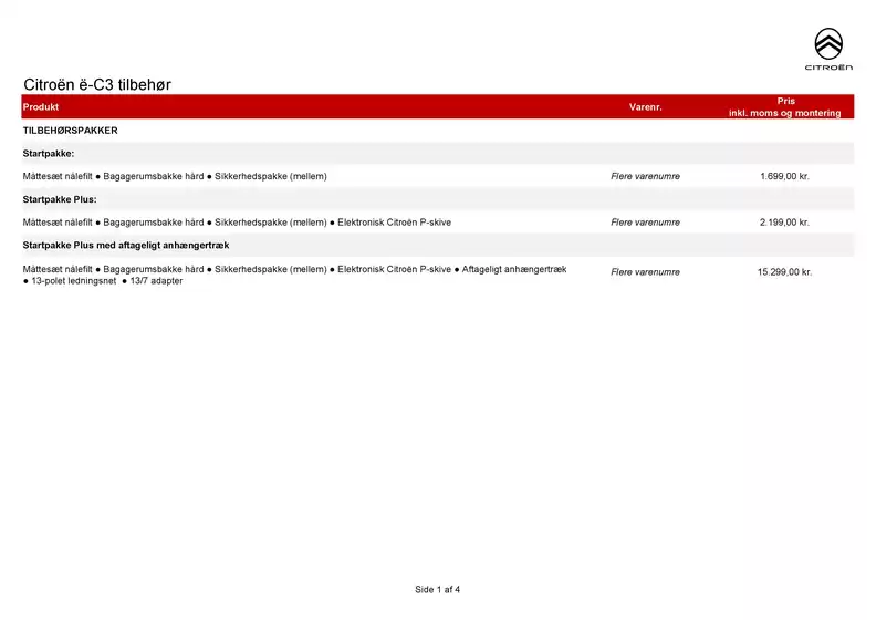 Citroën katalog i Haarby | tilbehoersprislister E-c3 | 2026-01-01T00:00:00.000Z - 2026-12-31T00:00:00.000Z
