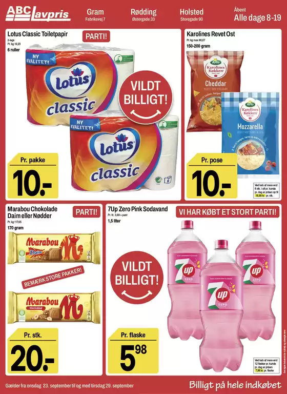 ABC Lavpris katalog | Fantastisk tilbud til kupjægere | 2026-09-23T00:00:00.000Z - 2026-09-29T00:00:00.000Z