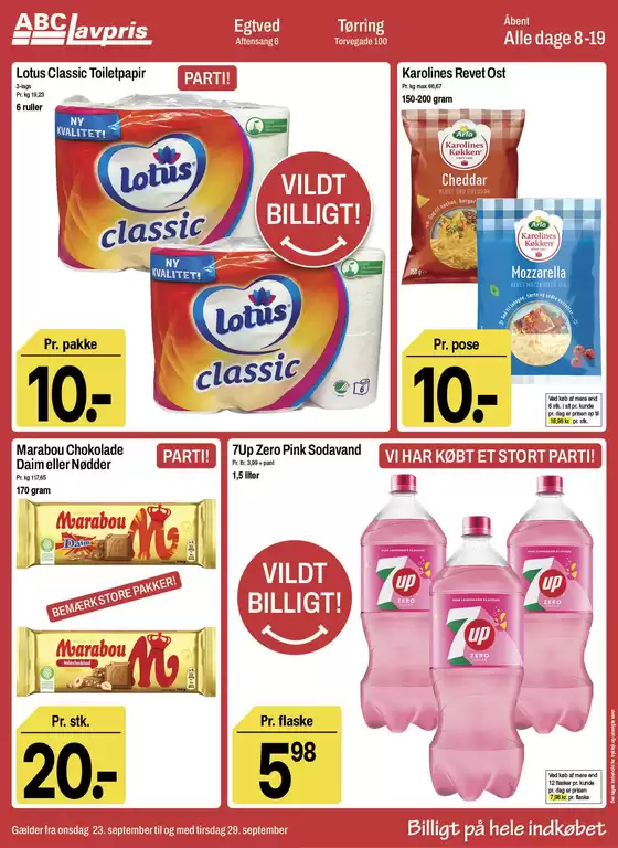 ABC Lavpris katalog | Fantastiske rabatter på udvalgte produkter | 2026-09-23T00:00:00.000Z - 2026-09-29T00:00:00.000Z