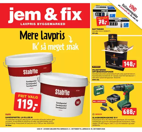 jem & fix katalog i Randers | Ugeavis - uge 41 | 2026-10-04T00:00:00.000Z - 2026-10-10T00:00:00.000Z