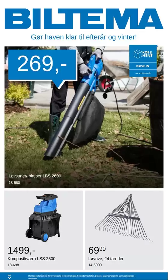 Biltema katalog | Efterårsklar have - National | 2026-09-06T00:00:00.000Z - 2026-10-18T00:00:00.000Z
