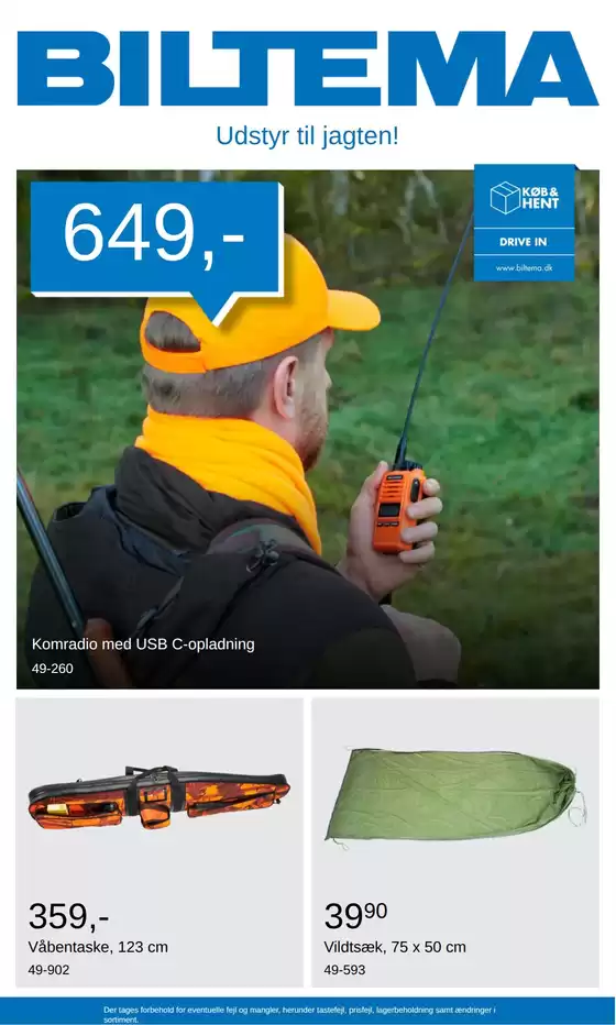 Biltema katalog i Hellerup | Alt til jagten - National | 2026-09-03T00:00:00.000Z - 2026-10-31T00:00:00.000Z