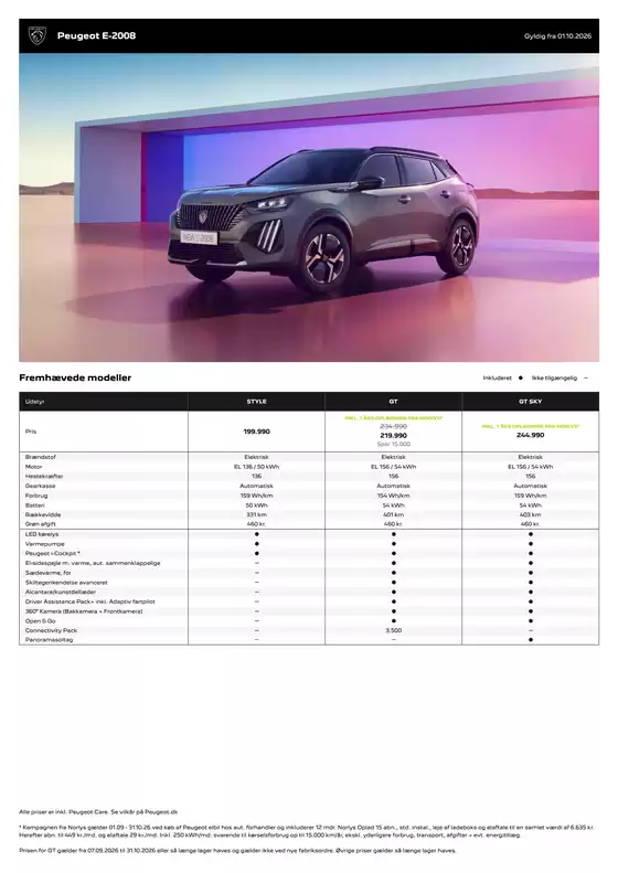 Peugeot katalog i Haderslev | Peugeot E-2008 | 2026-10-29T00:00:00.000Z - 2027-10-29T00:00:00.000Z