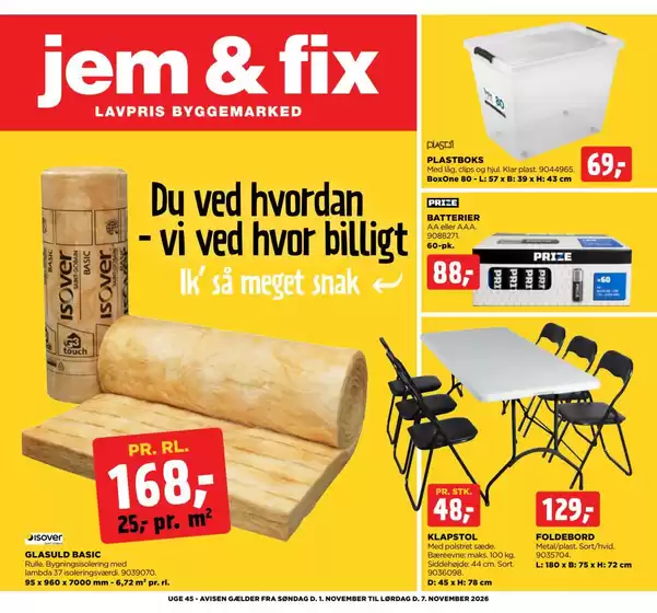 jem & fix katalog i Vejle | Ugeavis - uge 45 | 2026-11-01T00:00:00.000Z - 2026-11-07T00:00:00.000Z