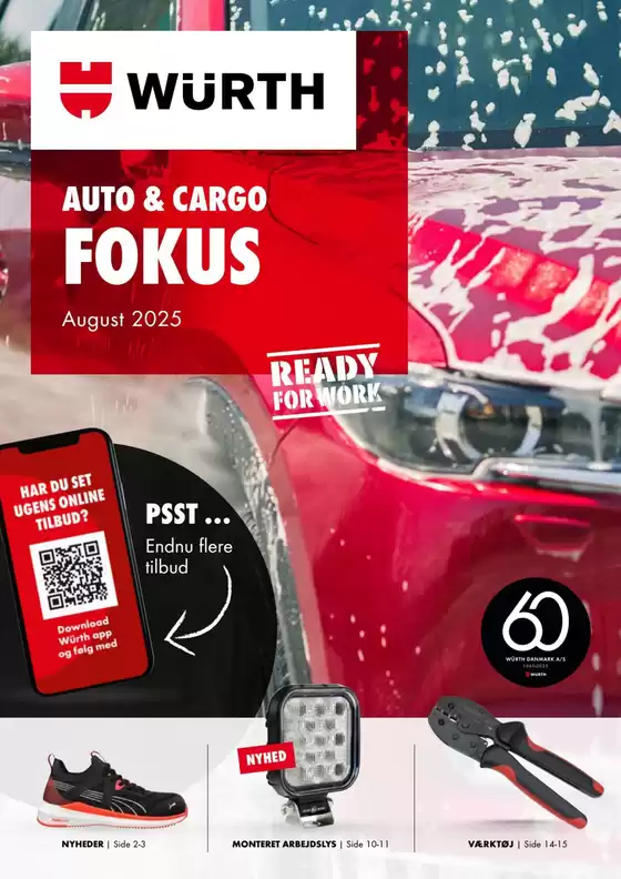 Würth katalog i Odense | Tilbud til auto og cargo | 2025-08-01T00:00:00.000Z - 2025-08-31T00:00:00.000Z
