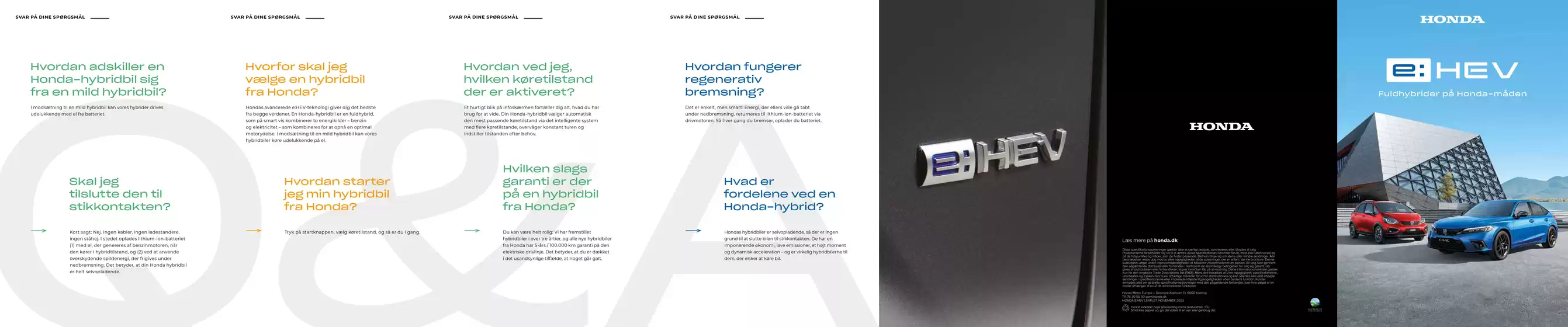 Honda e:HEV - Fordele ved en Honda-hybrid