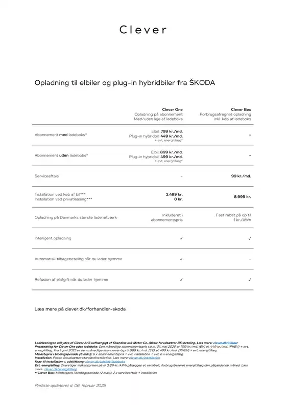 ŠKODA katalog i Frederiksberg | Elroq Priser p&#229; opladning med Clever | 2025-09-16T00:00:00.000Z - 2025-09-30T00:00:00.000Z
