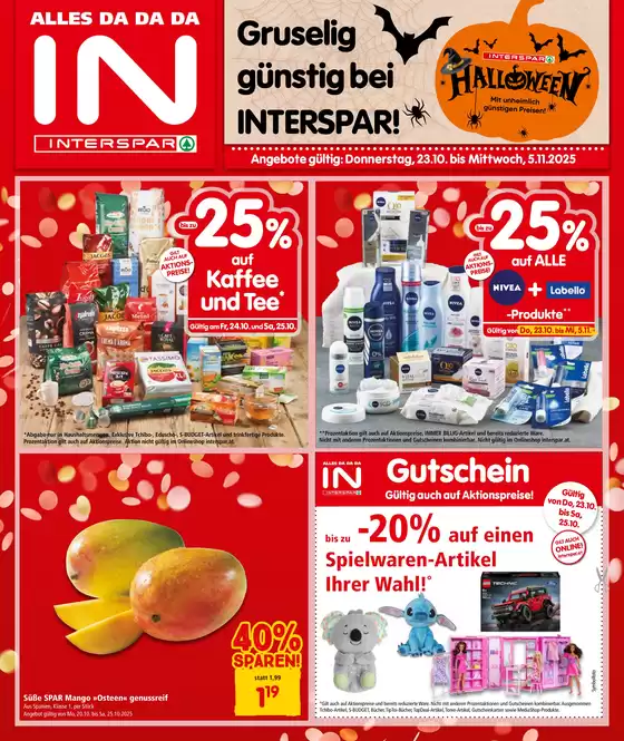 Interspar Katalog in Innsbruck | Rabatte und Aktionen | 2025-10-21T00:00:00.000Z - 2025-11-04T00:00:00.000Z