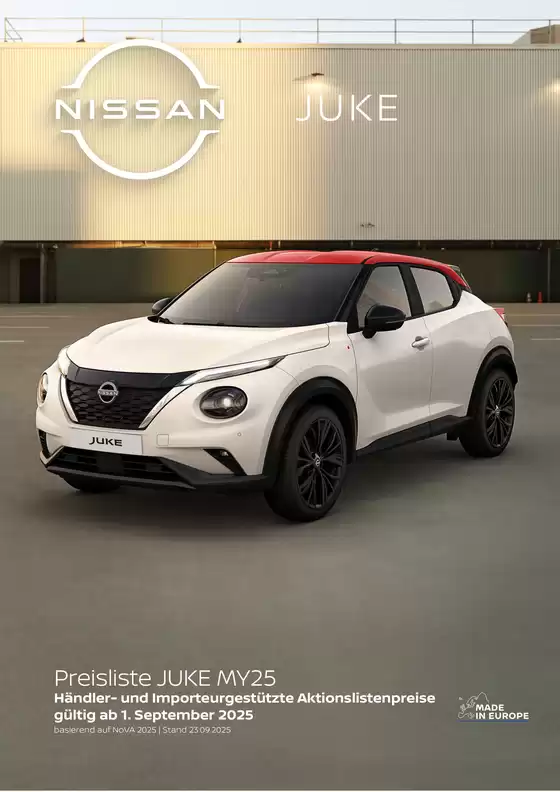 Nissan Katalog | juke preisliste | 2025-10-28T00:00:00.000Z - 2025-11-11T00:00:00.000Z