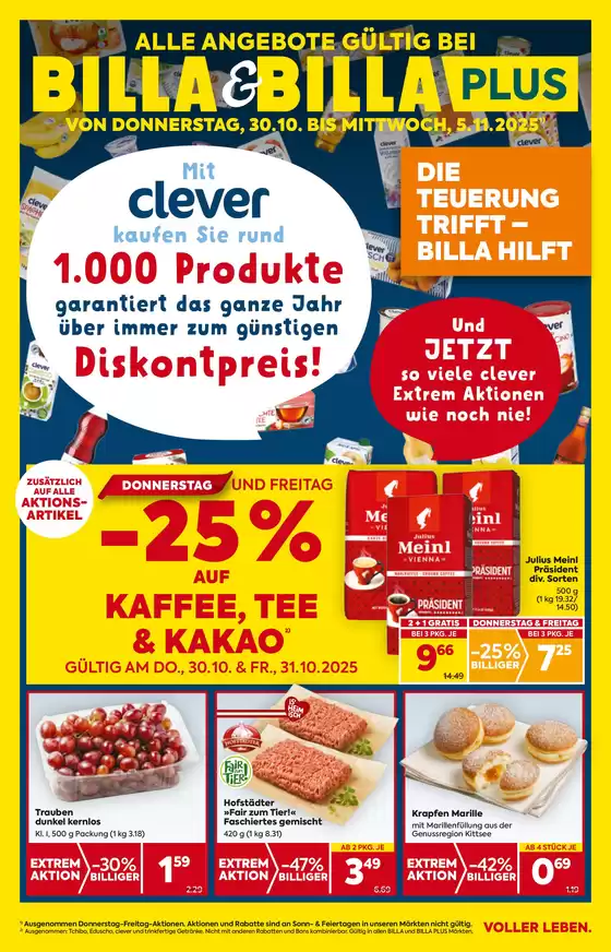 BILLA PLUS Katalog in Admont | BILLA FB KW44 2025 Wien | 2025-10-30T00:00:00.000Z - 2025-11-05T00:00:00.000Z