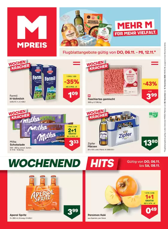 MPreis Katalog in Jennersdorf | Exklusive Deals und Schnäppchen | 2025-11-06T00:00:00.000Z - 2025-11-12T00:00:00.000Z
