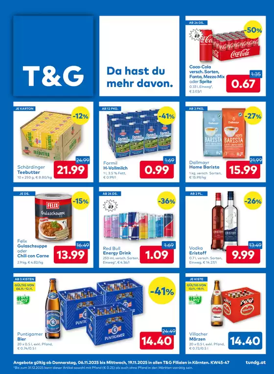 T&G Katalog in Leibnitz | Exklusive Schnäppchen | 2025-11-06T00:00:00.000Z - 2025-11-19T00:00:00.000Z