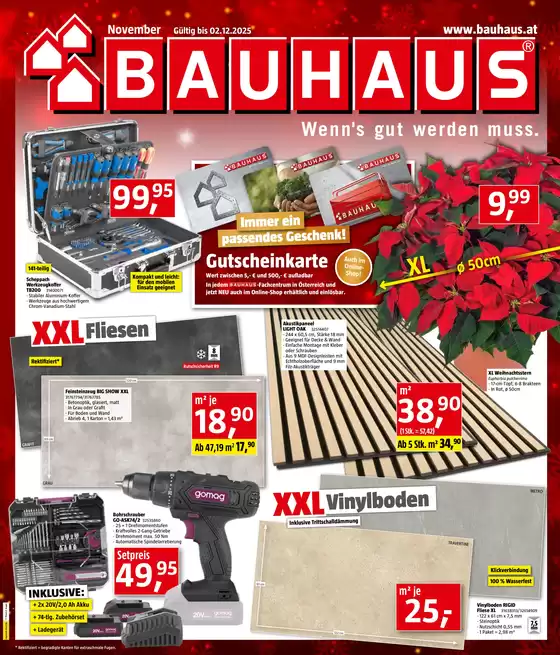 Bauhaus Katalog in Deutschlandsberg | bauhaus.at | 2025-11-07T00:00:00.000Z - 2025-12-02T00:00:00.000Z