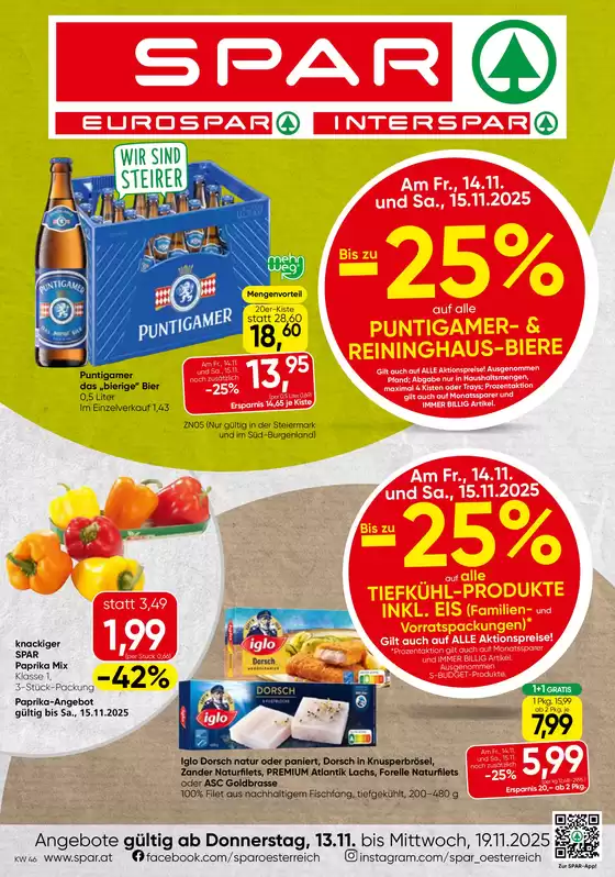 Spar Katalog in Graz | Tolles Angebot für Schnäppchenjäger | 2025-11-13T00:00:00.000Z - 2025-11-19T00:00:00.000Z