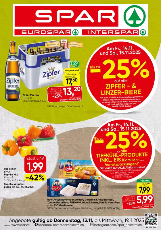 Spar Katalog in Graz | Spar flugblatt | 2025-11-13T00:00:00.000Z - 2025-11-19T00:00:00.000Z