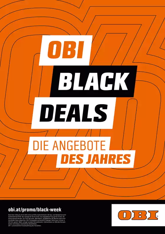 OBI Katalog in Villach | OBI BLACK DEALS | 2025-11-13T00:00:00.000Z - 2025-11-30T00:00:00.000Z