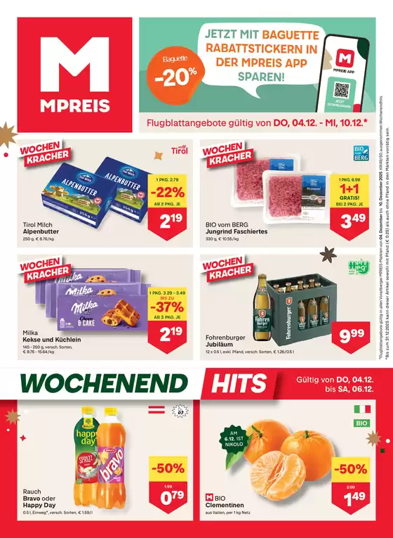 MPreis Katalog in Schwaz | Aktuelle Schnäppchen und Angebote | 2025-12-04T00:00:00.000Z - 2025-12-10T00:00:00.000Z