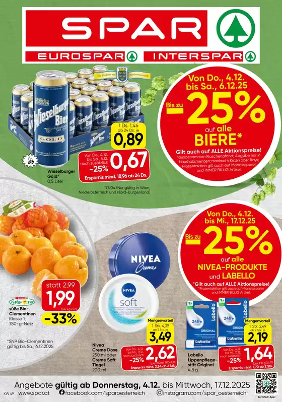 Spar Katalog in Krems an der Donau | Tolles Angebot für alle Kunden | 2025-12-04T00:00:00.000Z - 2025-12-17T00:00:00.000Z
