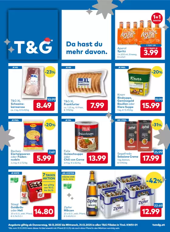 T&G Katalog in Krottendorf-Gaisfeld | T&G flugblatt Tirol. | 2025-12-18T00:00:00.000Z - 2025-12-31T00:00:00.000Z
