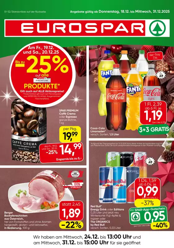 Eurospar Katalog in Heinfels | Attraktive Sonderangebote für alle | 2025-12-18T00:00:00.000Z - 2025-12-31T00:00:00.000Z