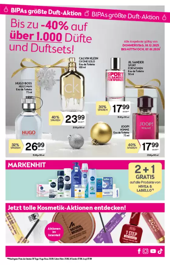 Bipa Katalog in Kapfenberg | Bipa flugblatt | 2025-12-18T00:00:00.000Z - 2026-01-07T00:00:00.000Z