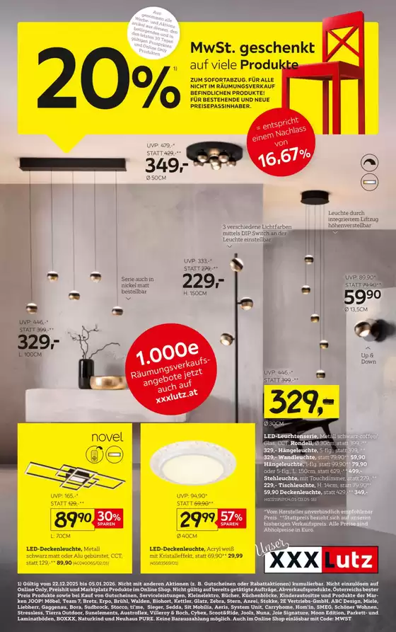 XXXLutz Katalog in Salzburg | Aktuelle Schnäppchen und Angebote | 2025-12-22T00:00:00.000Z - 2026-01-13T00:00:00.000Z