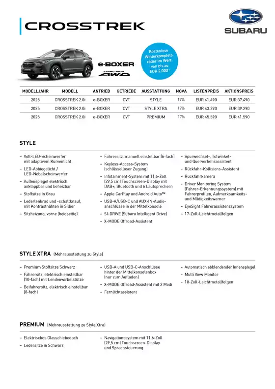 Subaru Katalog in Graz | Tolles Angebot für alle Kunden | 2025-01-01T00:00:00.000Z - 2025-12-31T00:00:00.000Z