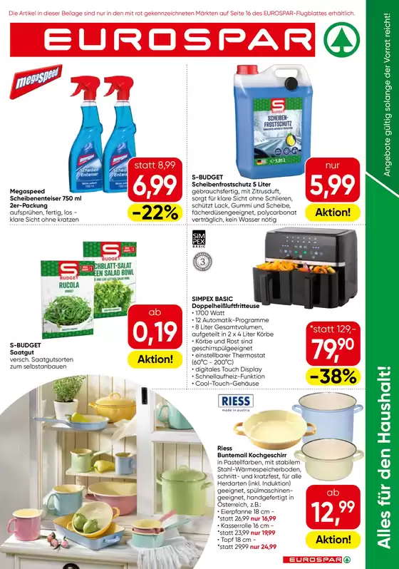 Eurospar Katalog in Steyr | Angebote für Schnäppchenjäger | 2026-01-01T00:00:00.000Z - 2026-01-01T00:00:00.000Z