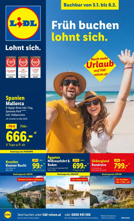 Lidl Katalog in Eisenstadt | Buchbar ab 5.1. | 2026-01-05T00:00:00.000Z - 2026-02-08T00:00:00.000Z