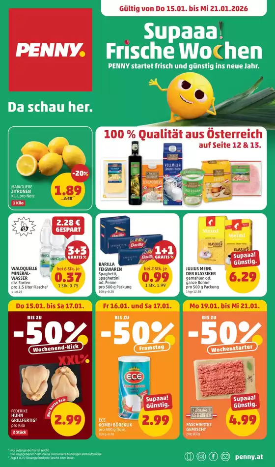 Penny Katalog in Klagenfurt am Wörthersee | Tolles Angebot für Schnäppchenjäger | 2026-01-15T00:00:00.000Z - 2026-01-21T00:00:00.000Z