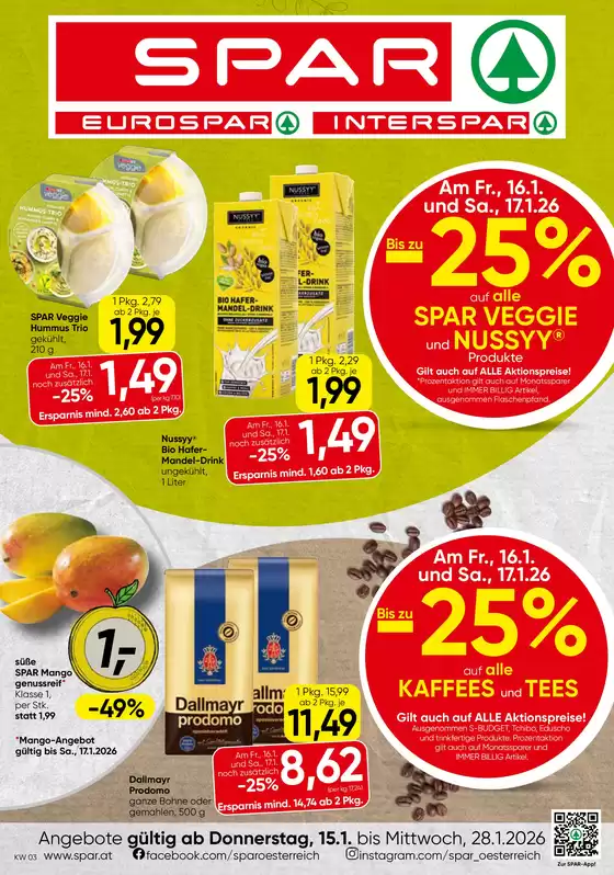 Spar Katalog in Proleb | Aktuelle Schnäppchen und Angebote | 2026-01-15T00:00:00.000Z - 2026-01-28T00:00:00.000Z