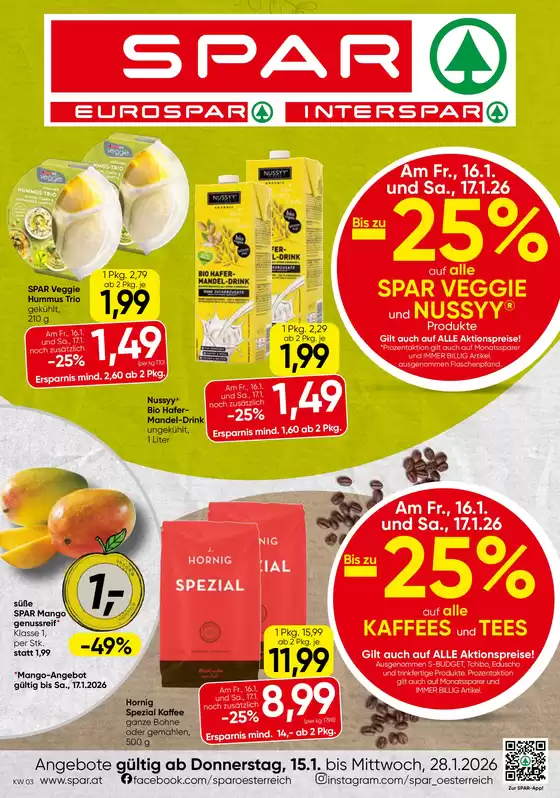 Spar Katalog in Gaißau | Attraktive Angebote entdecken | 2026-01-15T00:00:00.000Z - 2026-01-28T00:00:00.000Z