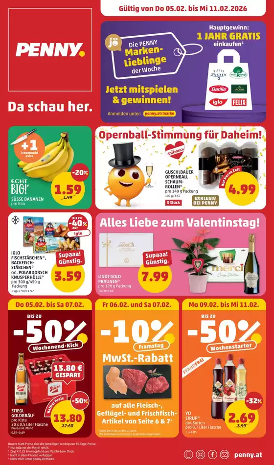 Penny Katalog in Wien | Tolle Rabatte auf ausgewählte Produkte | 2026-02-05T00:00:00.000Z - 2026-02-11T00:00:00.000Z
