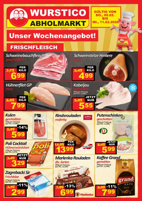 Wurstico Katalog in Gänserndorf | Wurstico flugblatt | 2026-02-05T00:00:00.000Z - 2026-02-11T00:00:00.000Z