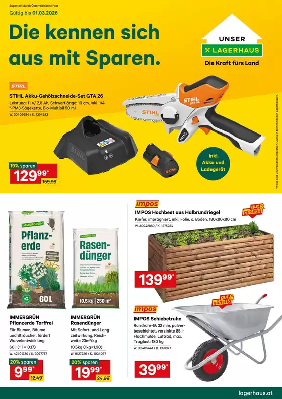 Lagerhaus Graz Land Katalog in Krieglach | Lagerhaus Graz Land Flugblatt Februar 2026 | 2026-02-16T00:00:00.000Z - 2026-03-01T00:00:00.000Z