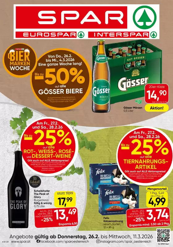 Eurospar Katalog | Tolles Angebot für alle Kunden | 2026-02-26T00:00:00.000Z - 2026-03-11T00:00:00.000Z