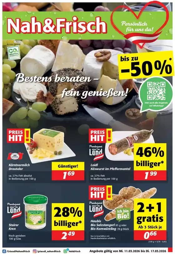 Nah & Frisch Katalog in Innerbraz | Top-Angebote für Sparfüchse | 2026-03-11T00:00:00.000Z - 2026-03-17T00:00:00.000Z