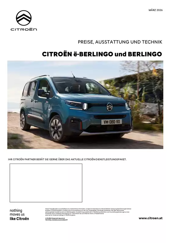 Citroen Katalog in Bischofshofen | Berlingo Produktblatt März 2026 | 2026-03-01T00:00:00.000Z - 2026-03-31T00:00:00.000Z
