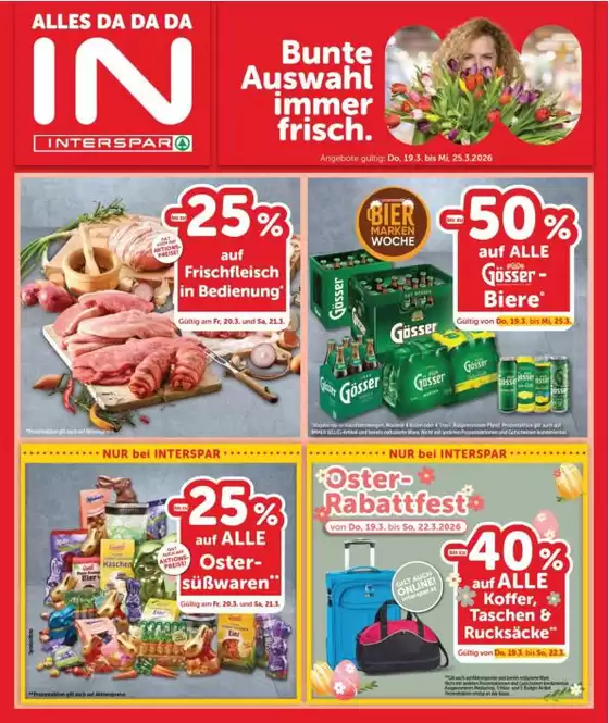 Interspar Katalog in Bruck an der Mur | Interspar flugblatt | 2026-03-19T00:00:00.000Z - 2026-03-25T00:00:00.000Z