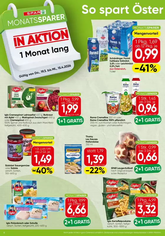 Spar Katalog in Wels | Tolles Angebot für Schnäppchenjäger | 2026-03-19T00:00:00.000Z - 2026-04-15T00:00:00.000Z