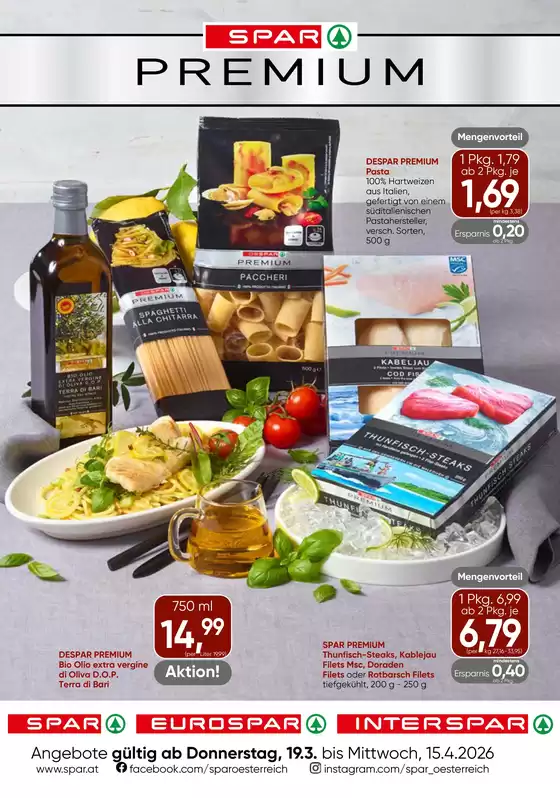 Spar Katalog in Wels | Jetzt sparen mit unseren Deals | 2026-03-19T00:00:00.000Z - 2026-04-15T00:00:00.000Z