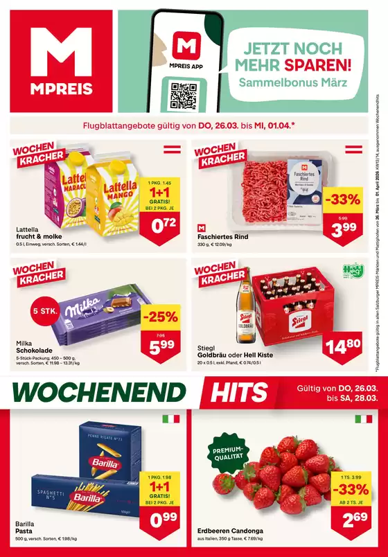 MPreis Katalog in Feldbach | FB KW13 2026 Salzburg | 2026-03-26T00:00:00.000Z - 2026-04-01T00:00:00.000Z