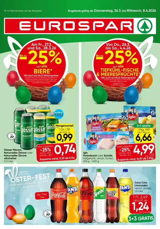 Eurospar Katalog | Attraktive Sonderangebote für alle | 2026-03-26T00:00:00.000Z - 2026-04-08T00:00:00.000Z