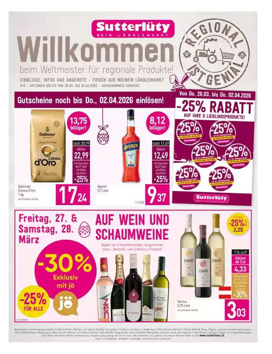 Sutterlüty Katalog in Villach | FB KW13 2026 A4 WEB | 2026-03-26T00:00:00.000Z - 2026-04-02T00:00:00.000Z