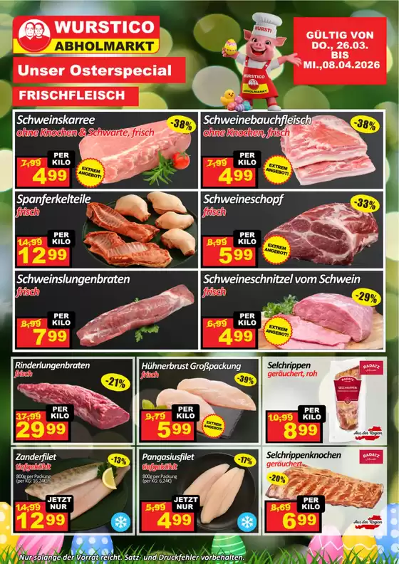 Wurstico Katalog in Wiener Neustadt | Wurstico flugblatt | 2026-03-26T00:00:00.000Z - 2026-04-08T00:00:00.000Z