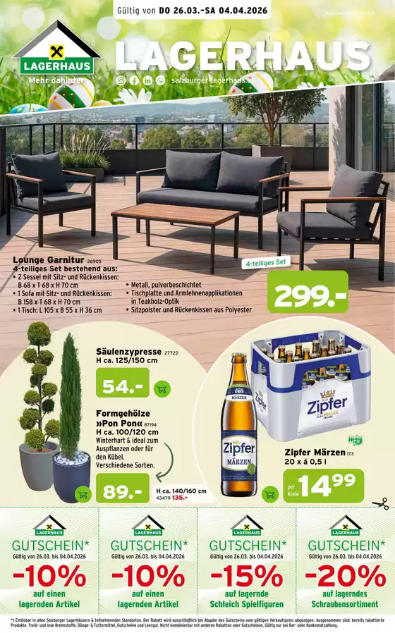 Salzburger Lagerhaus Katalog in Gschnitz | Salzburger Lagerhaus flugblatt | 2026-03-26T00:00:00.000Z - 2026-04-04T00:00:00.000Z