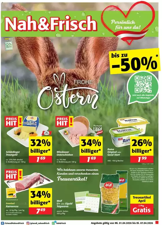 Nah & Frisch Katalog in Schiefling am Wörthersee | Unsere besten Schnäppchen | 2026-04-01T00:00:00.000Z - 2026-04-07T00:00:00.000Z