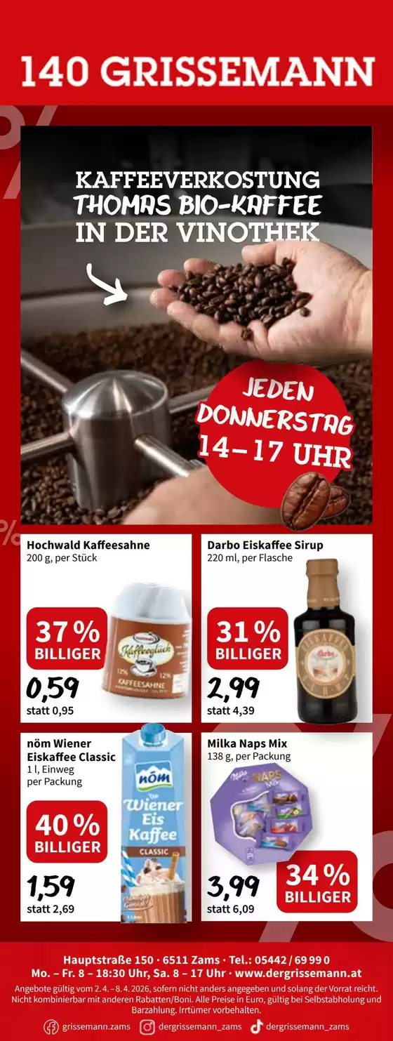 Der Grissemann Katalog in Gerlos | Angebote für Schnäppchenjäger | 2026-04-02T00:00:00.000Z - 2026-04-08T00:00:00.000Z