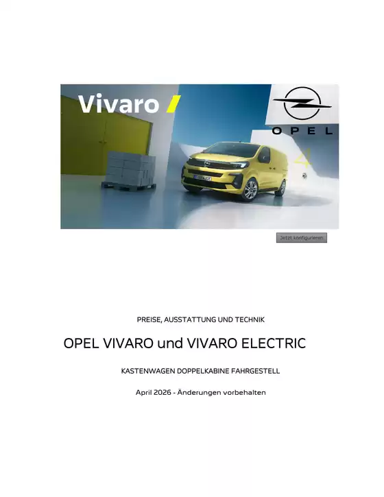 Opel Katalog in Linz | Preisliste Vivaro KW DoKa Fgst 042026 | 2026-04-02T00:00:00.000Z - 2026-04-16T00:00:00.000Z