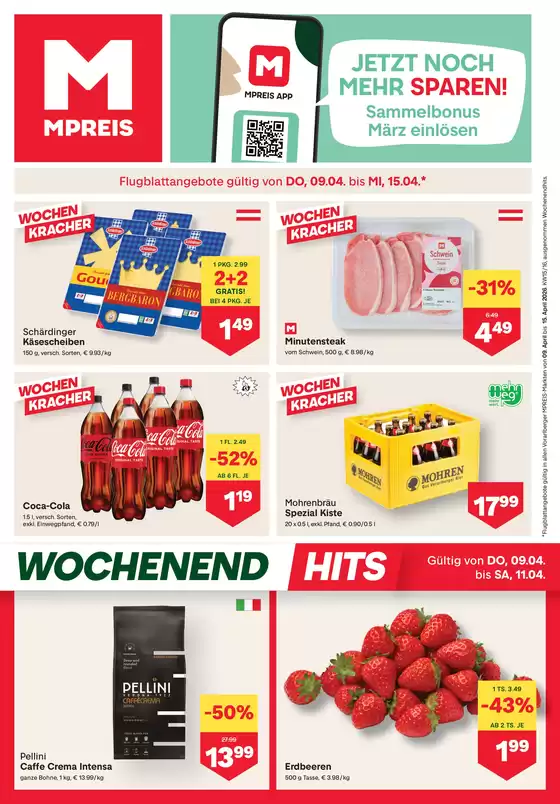 MPreis Katalog in Telfs | FB KW15 2026 V | 2026-04-09T00:00:00.000Z - 2026-04-15T00:00:00.000Z
